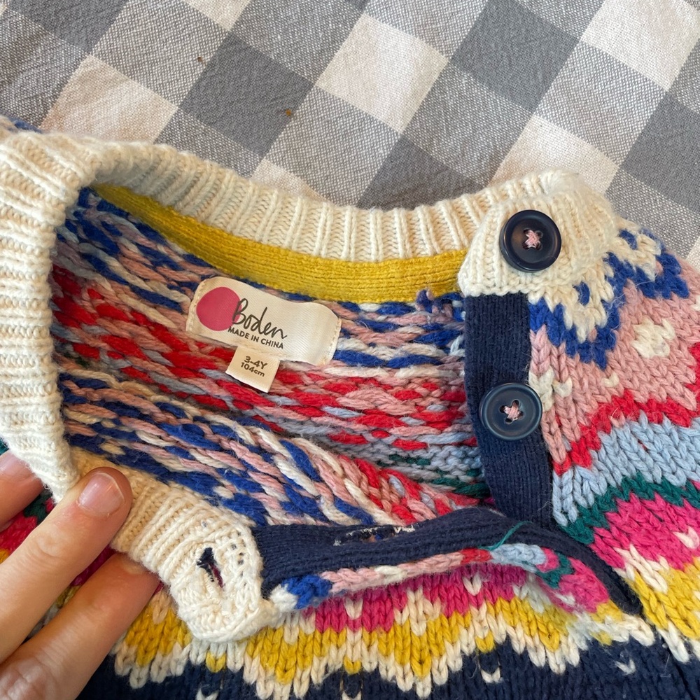 Boden kids Multicolor fair aisle Sweater